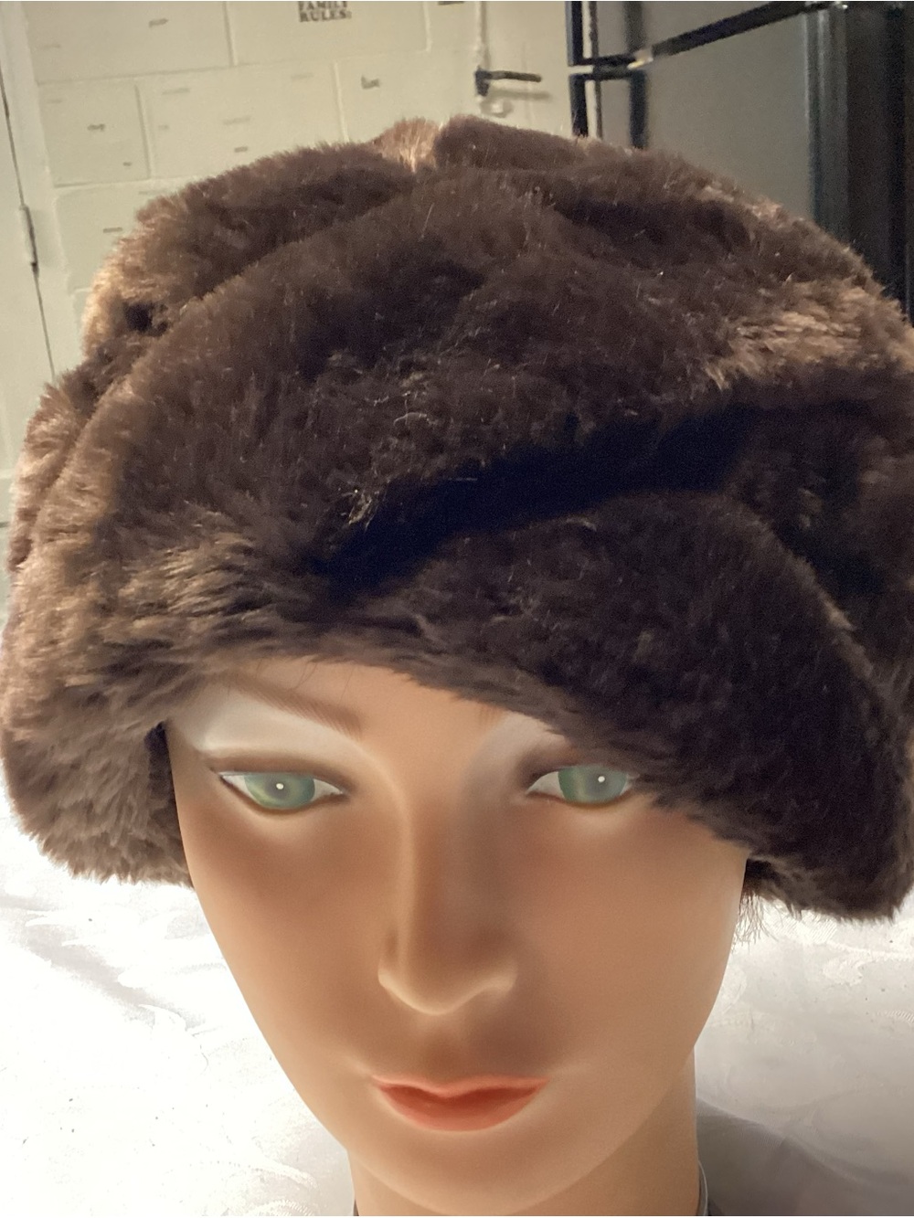Lux Faux Fur Brown Winter Hat - Women's Accessories